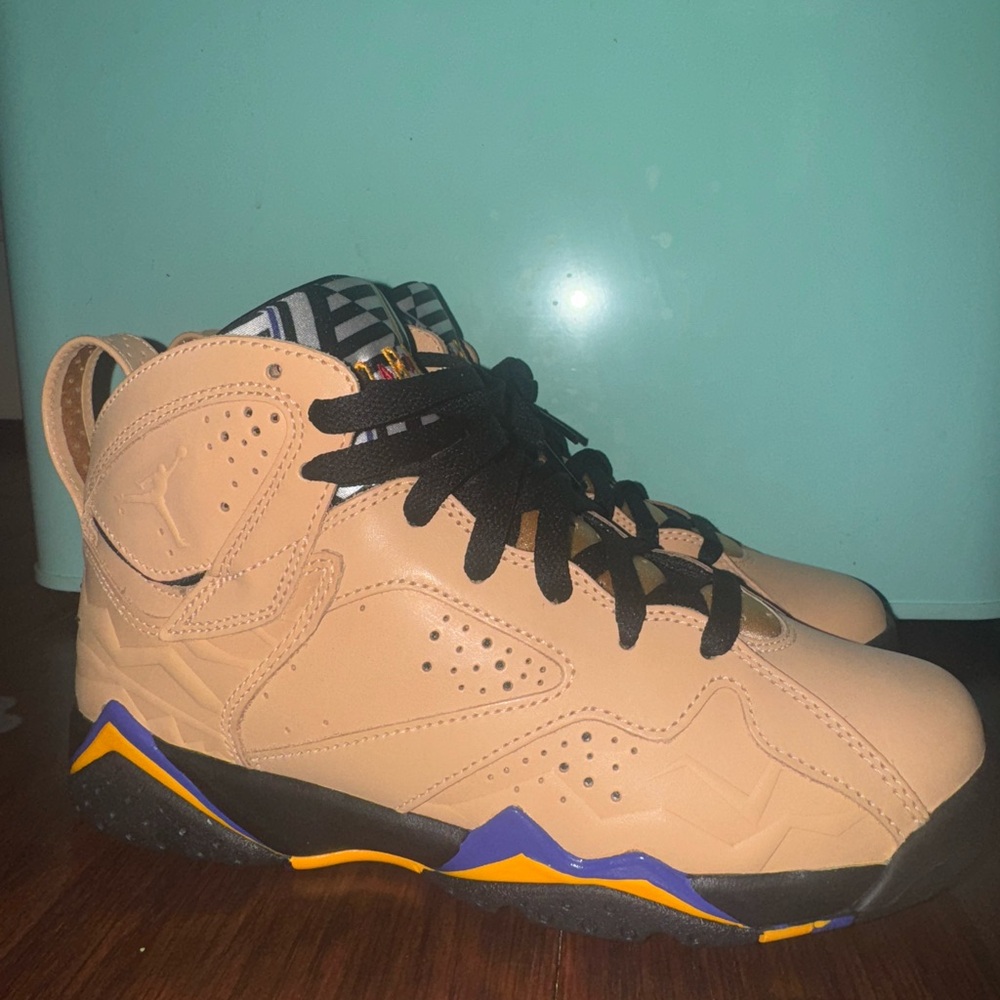 Air Jordan 7 Retro Tan/Black/Yellow Sneakers